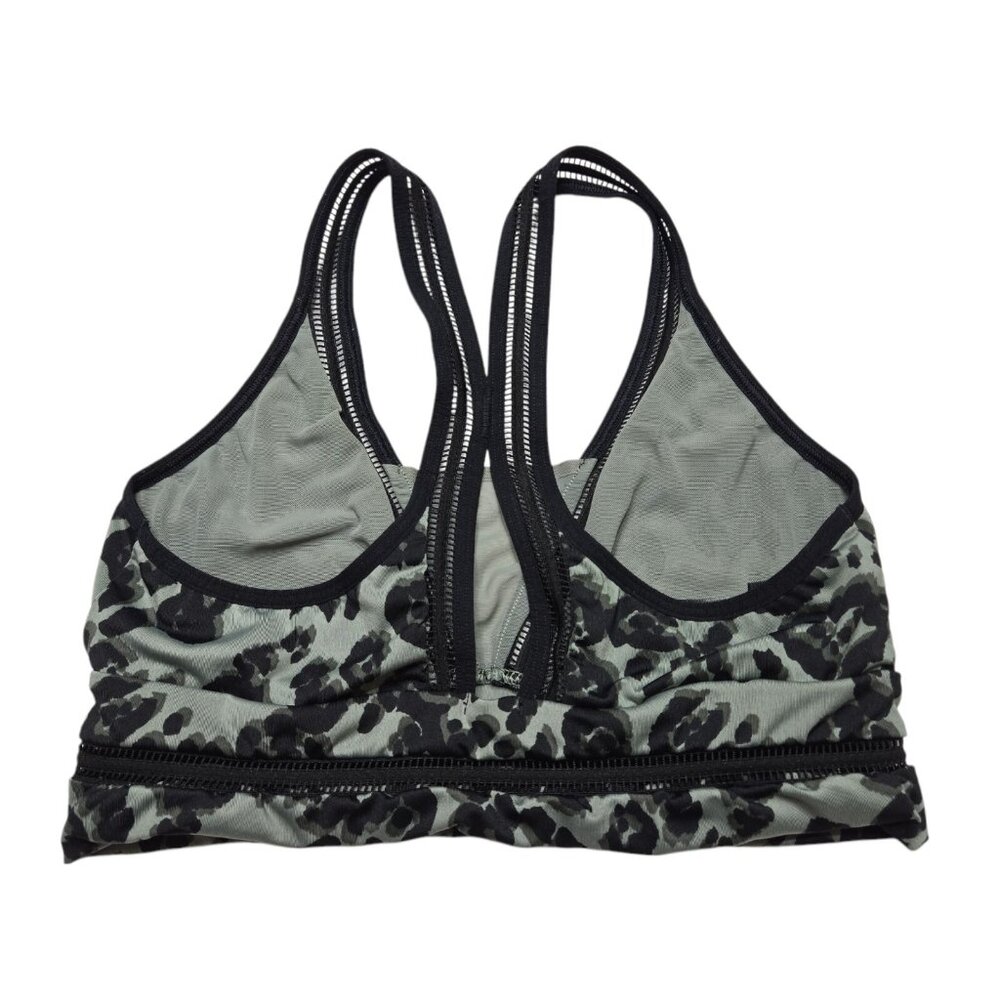 Victorias Secret Sports Bra Womens Small Green Animal Print Activewear Top - Picture 2 of 11